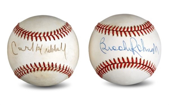 Hall of Fame Collection of (8) Single-Signed Baseballs Including Koufax and Hubbell